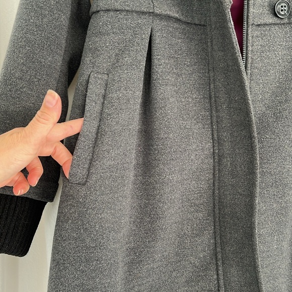 Dark gray DKNY dress coat for girls.  Size medium - Picture 4 of 8